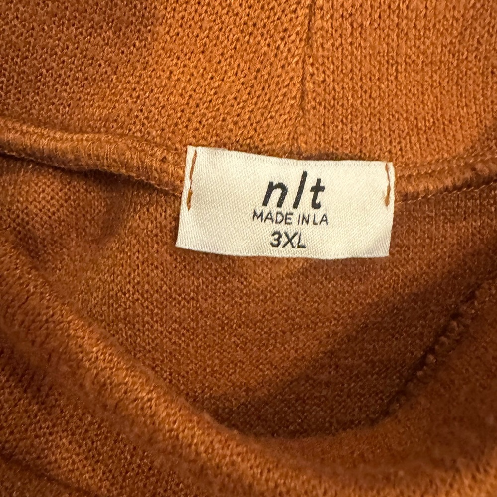 Rust Orange Long Sleeve Dress - Picture 3 of 3